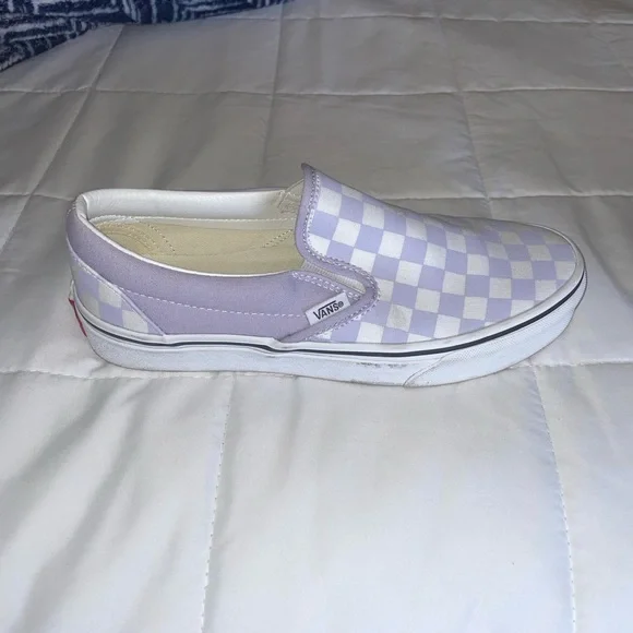 Vans Kids Slip-On Shoes - Purple Checkered - Picture 4 of 7